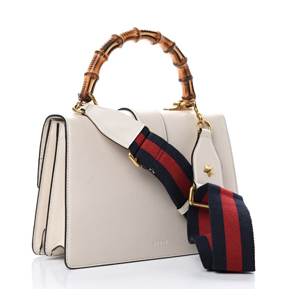 Gucci Calfskin Bamboo Web Medium Dionysus Top Handle Bag White Blue Hibiscus Red 2 of 11