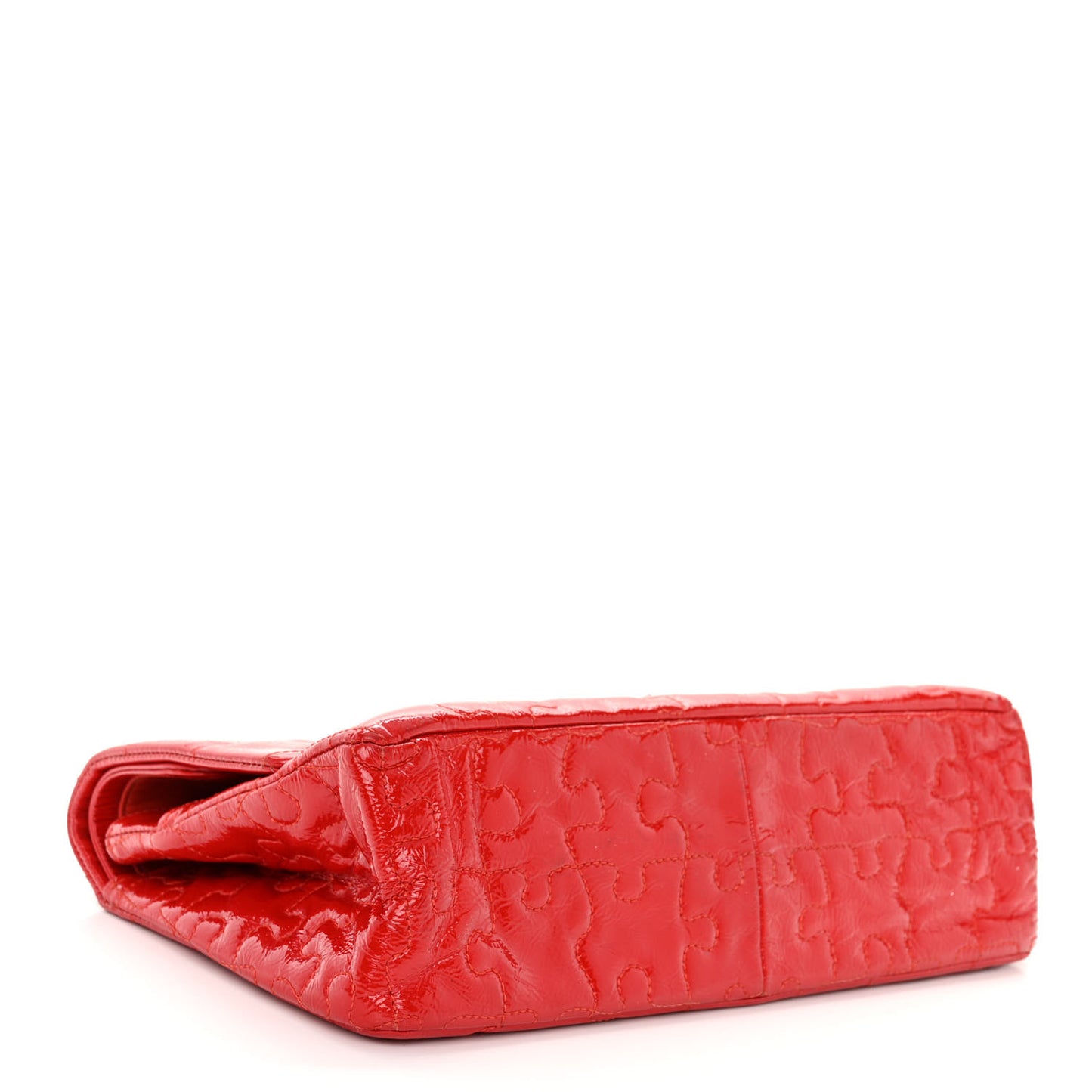 Crackled Patent Calfskin Puzzle Reissue 226 Flap Red