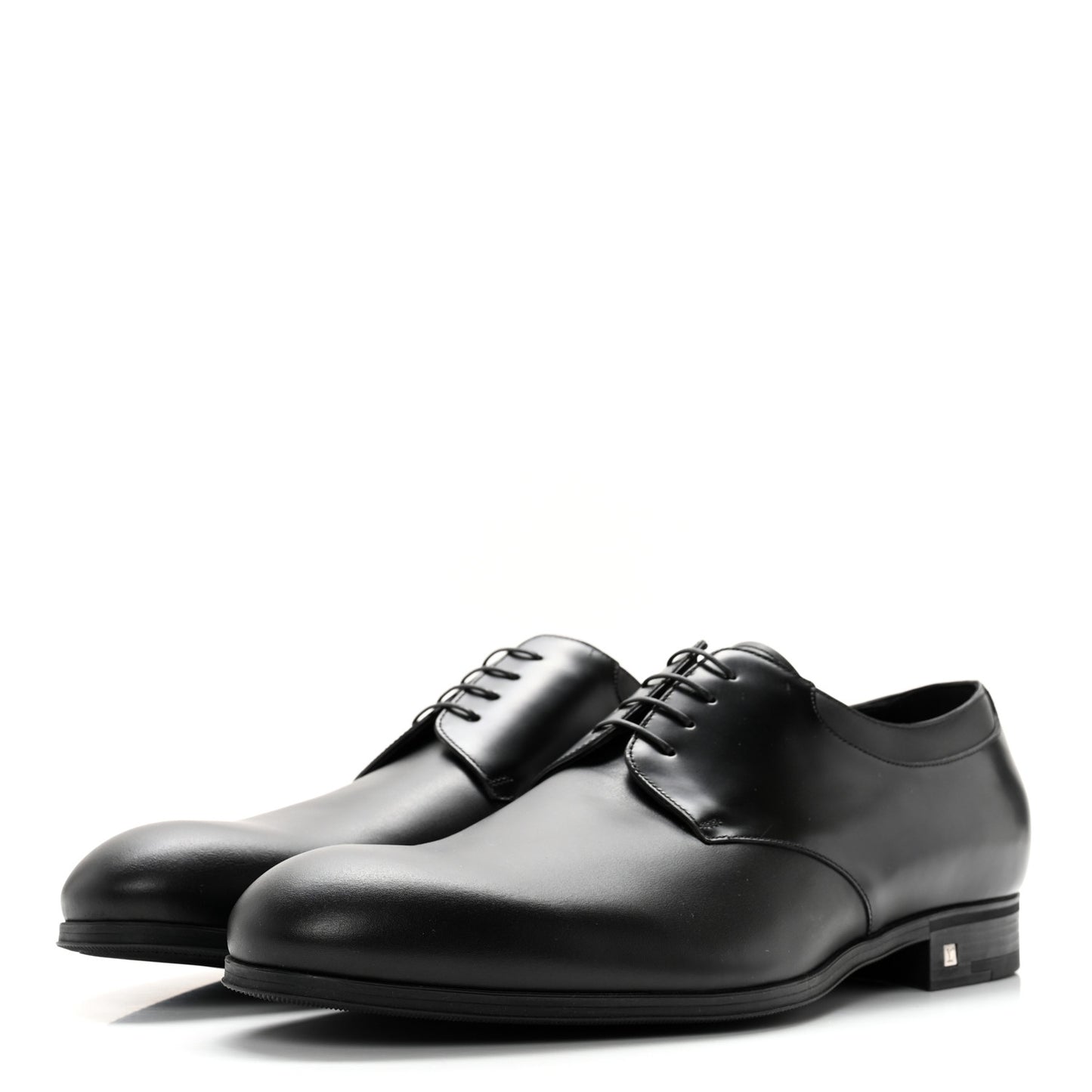 Lambskin Mens Derby Lace Up Shoes 9 Black