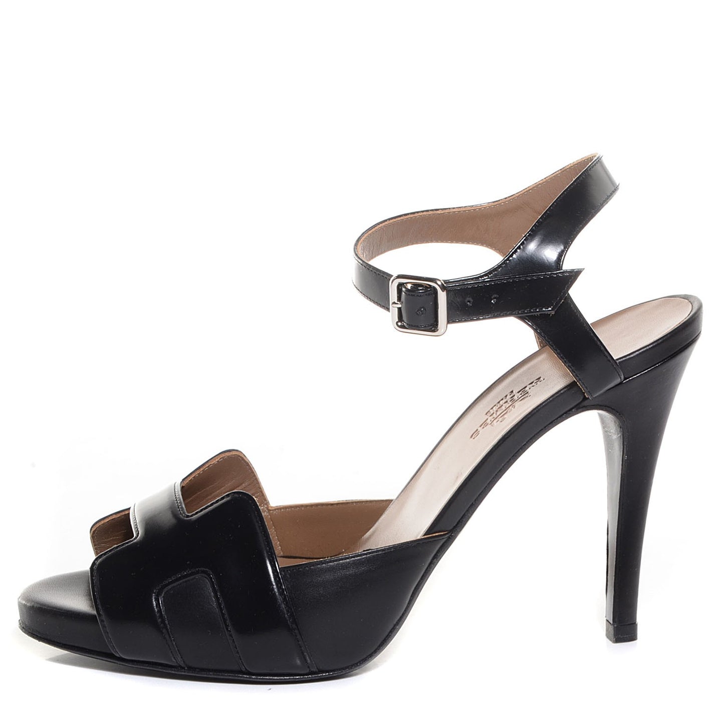 Nappa Initiale Sandals 37.5 Black