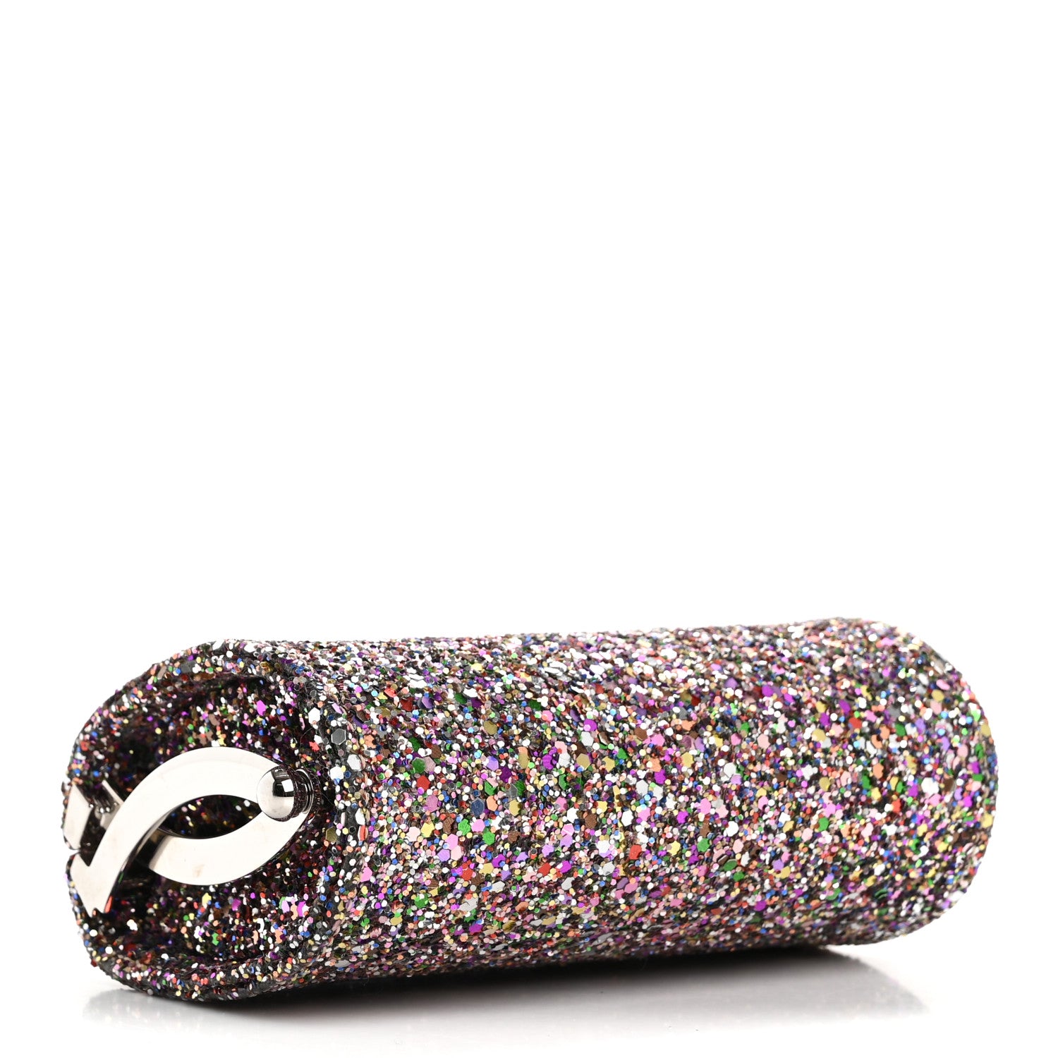 Jimmy Choo Coarse Glitter Kiss Lock Clutch Bubblegum Mix 4 of 12
