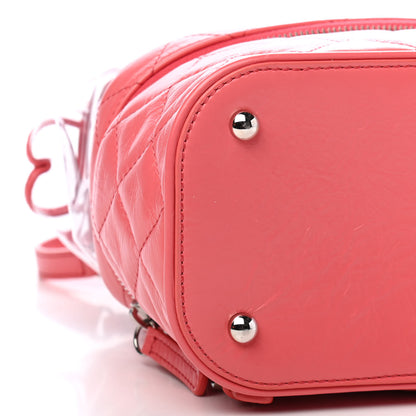Chanel Crumpled Calfskin PVC Quilted Backpack Pink 9 of 10