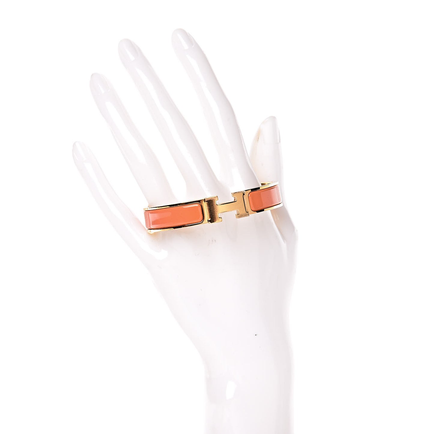 Enamel Narrow Clic Clac H Bracelet GM Peach Melba