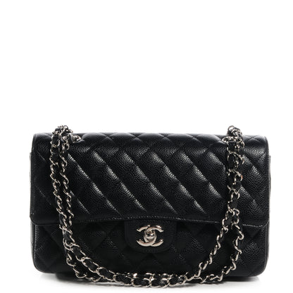 Chanel Caviar Quilted Medium Double Flap Black 1 of 9