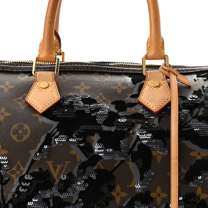 Louis Vuitton Monogram Fleur De Jais Sequins Speedy 30 8 of 12