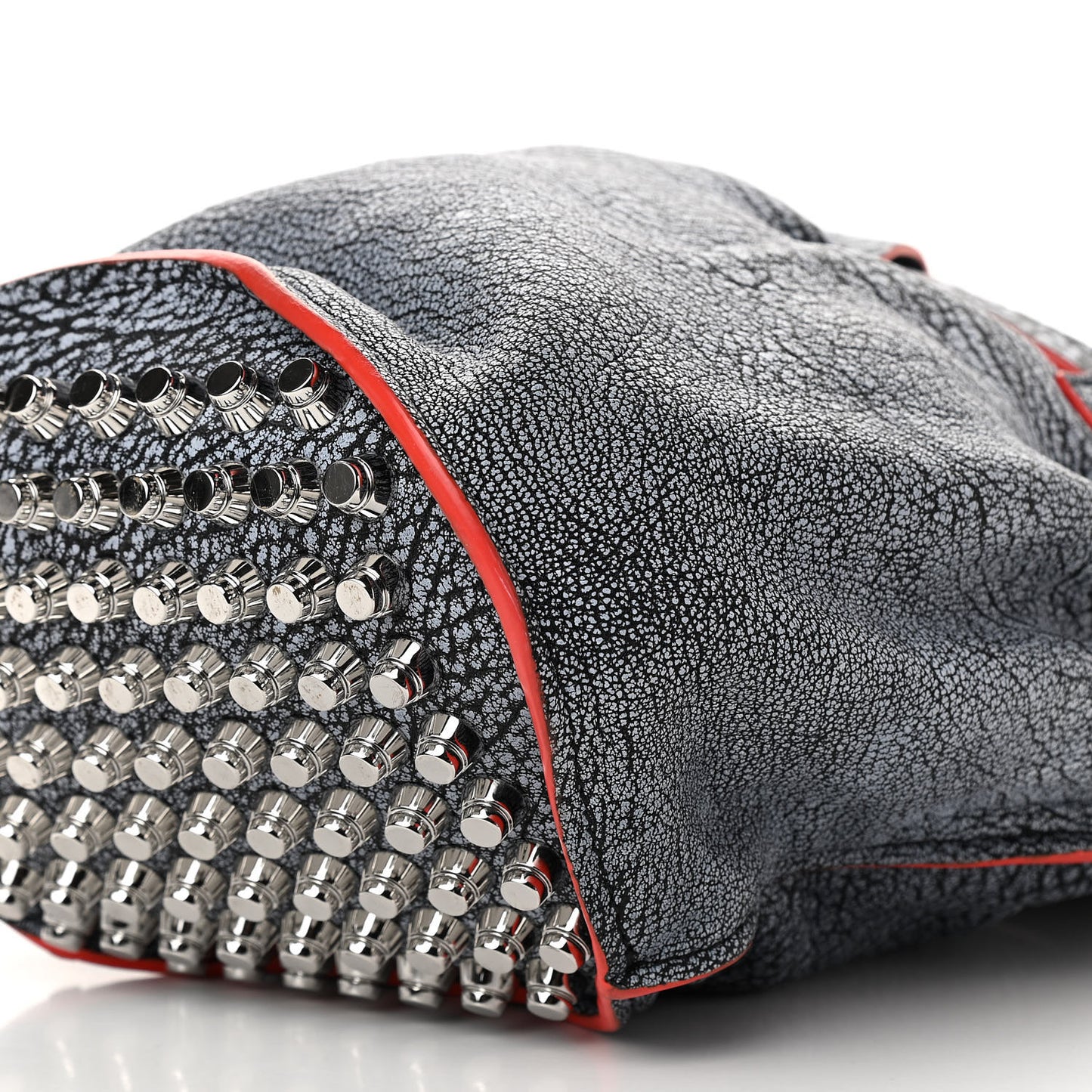 Pebbled Lambskin Bucket Bag Silver Hardware