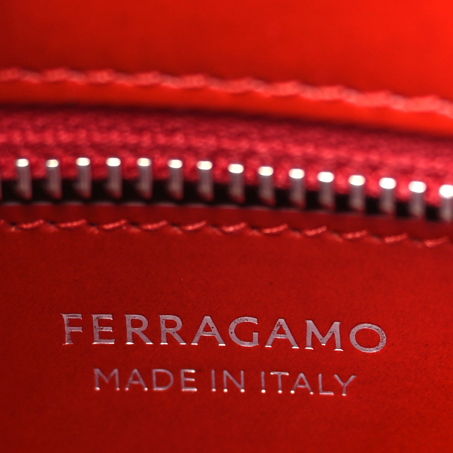 Salvatore Ferragamo Calfskin Gancini Buckles Tote Bag Flame Red 6 of 8