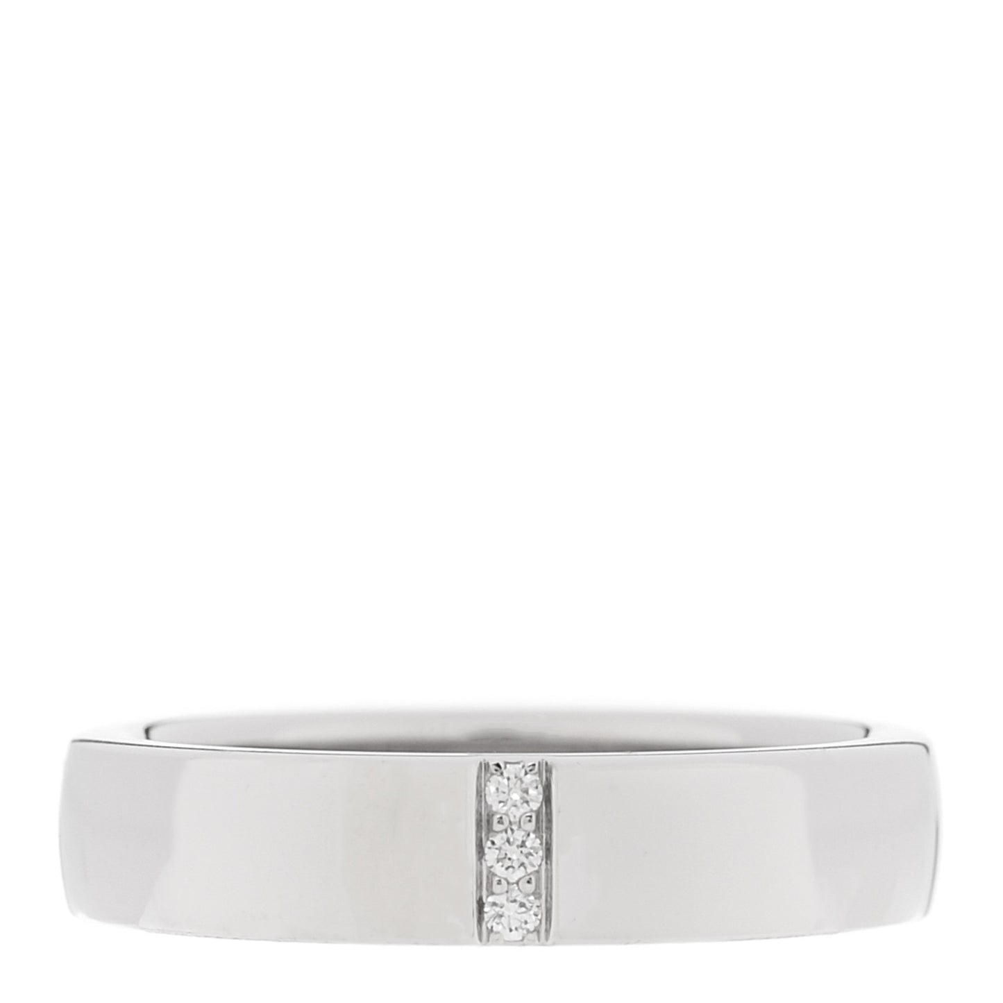 Platinum Diamond Vertical Row Wedding Band Ring 50 5.5