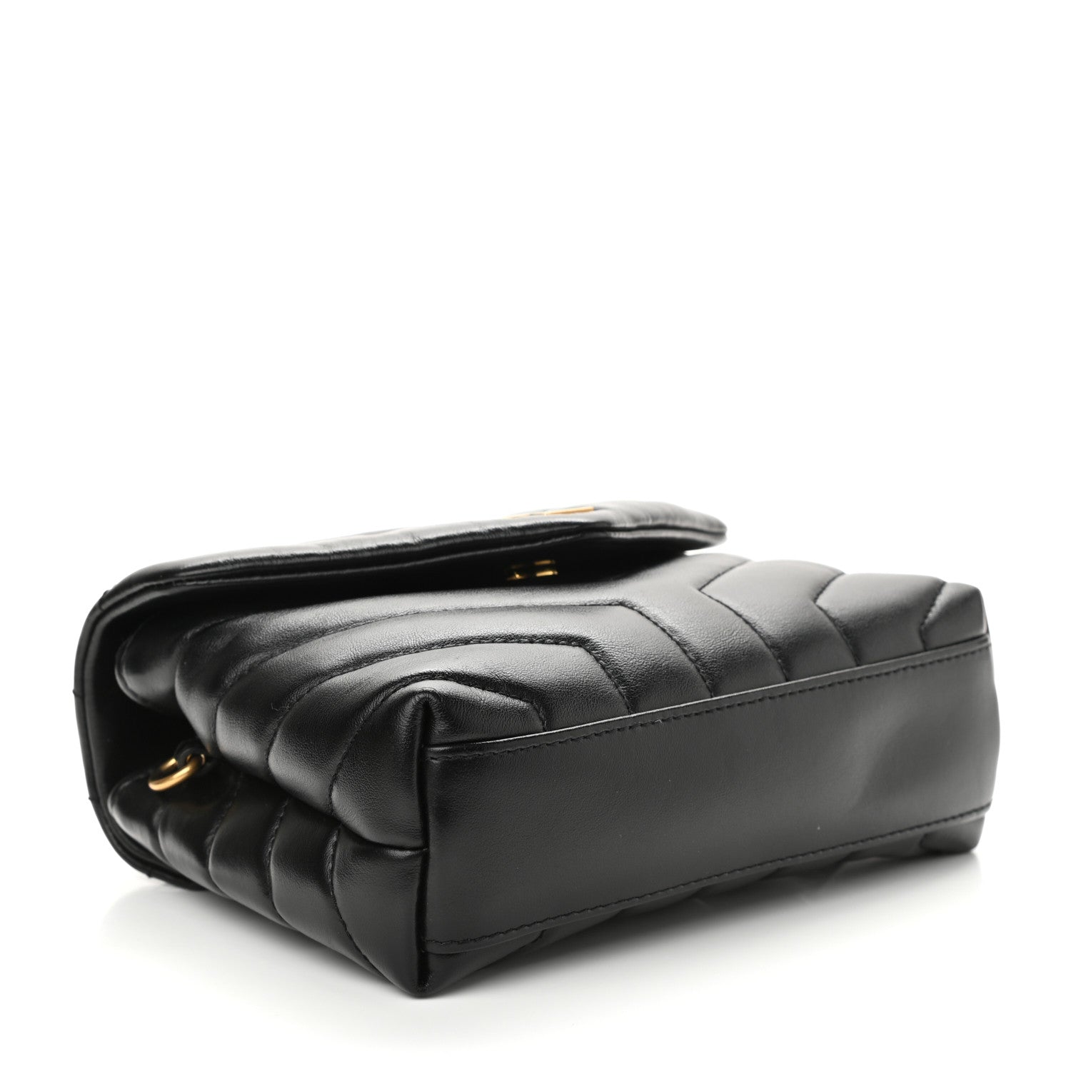 Saint Laurent Calfskin Y Quilted Monogram Toy Loulou Crossbody Bag Black 4 of 14
