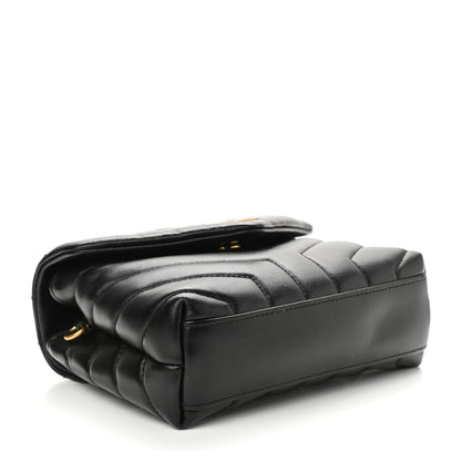 Saint Laurent Calfskin Y Quilted Monogram Toy Loulou Crossbody Bag Black 4 of 14