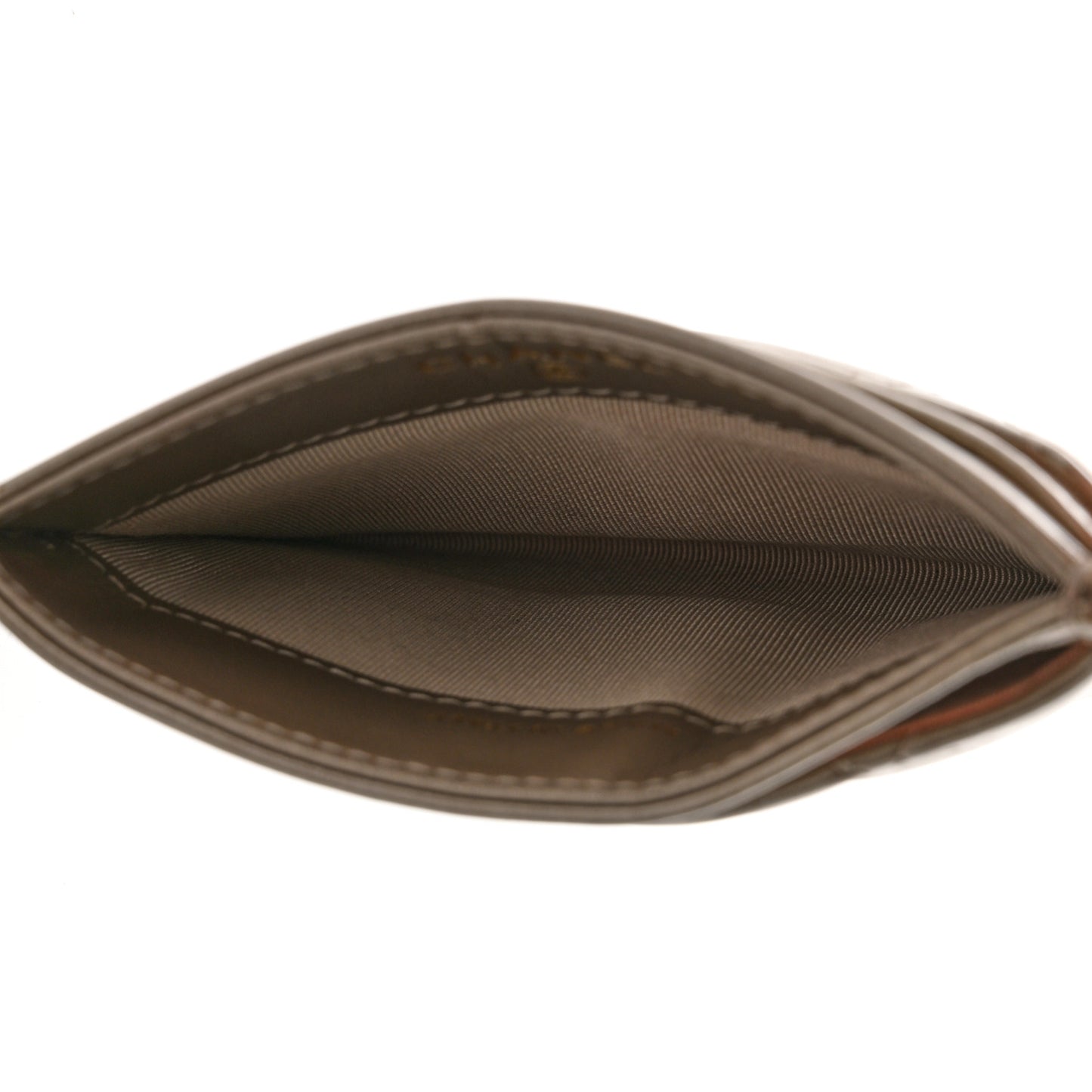 Metallic Aged Calfskin Quilted Reissue Card Holder Gold