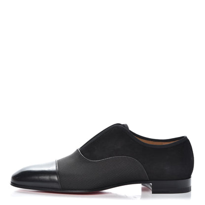 Christian Louboutin Calfskin Serge Tech Mens Alpha Flat 40.5 Black 1 of 8