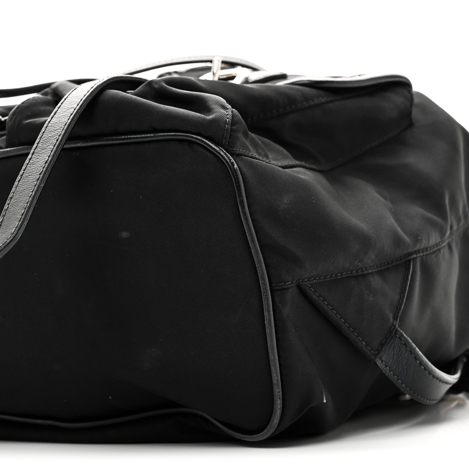 Prada Tessuto Nylon Soft Calfskin Backpack Black 1841103
