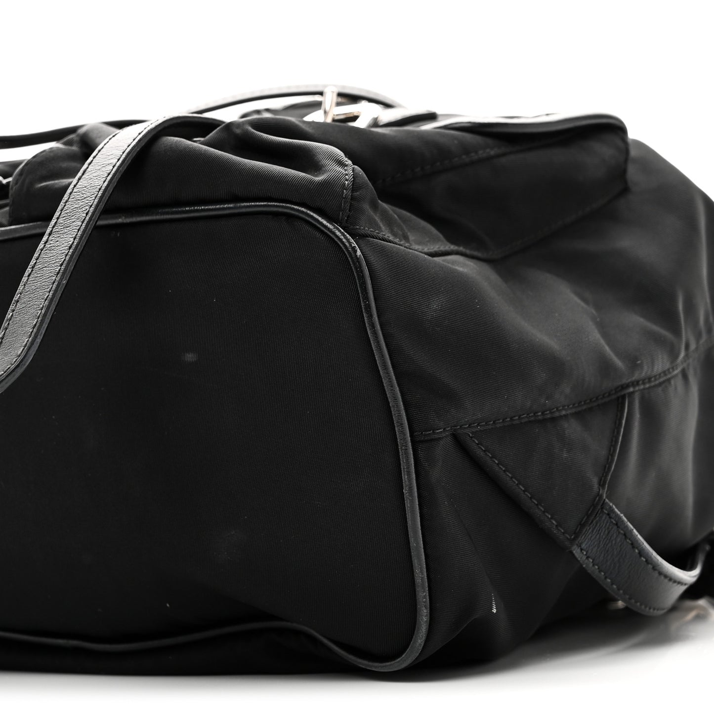 Tessuto Nylon Soft Calfskin Backpack Black