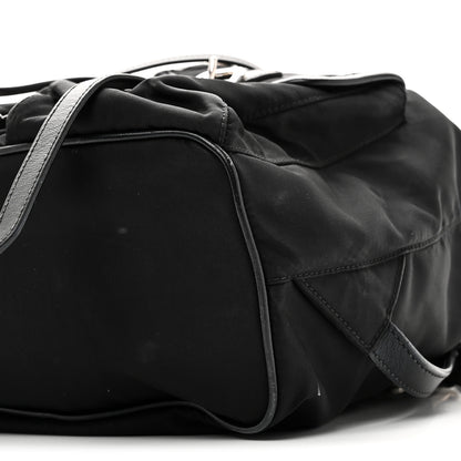 Prada Tessuto Nylon Soft Calfskin Backpack Black 10 of 10