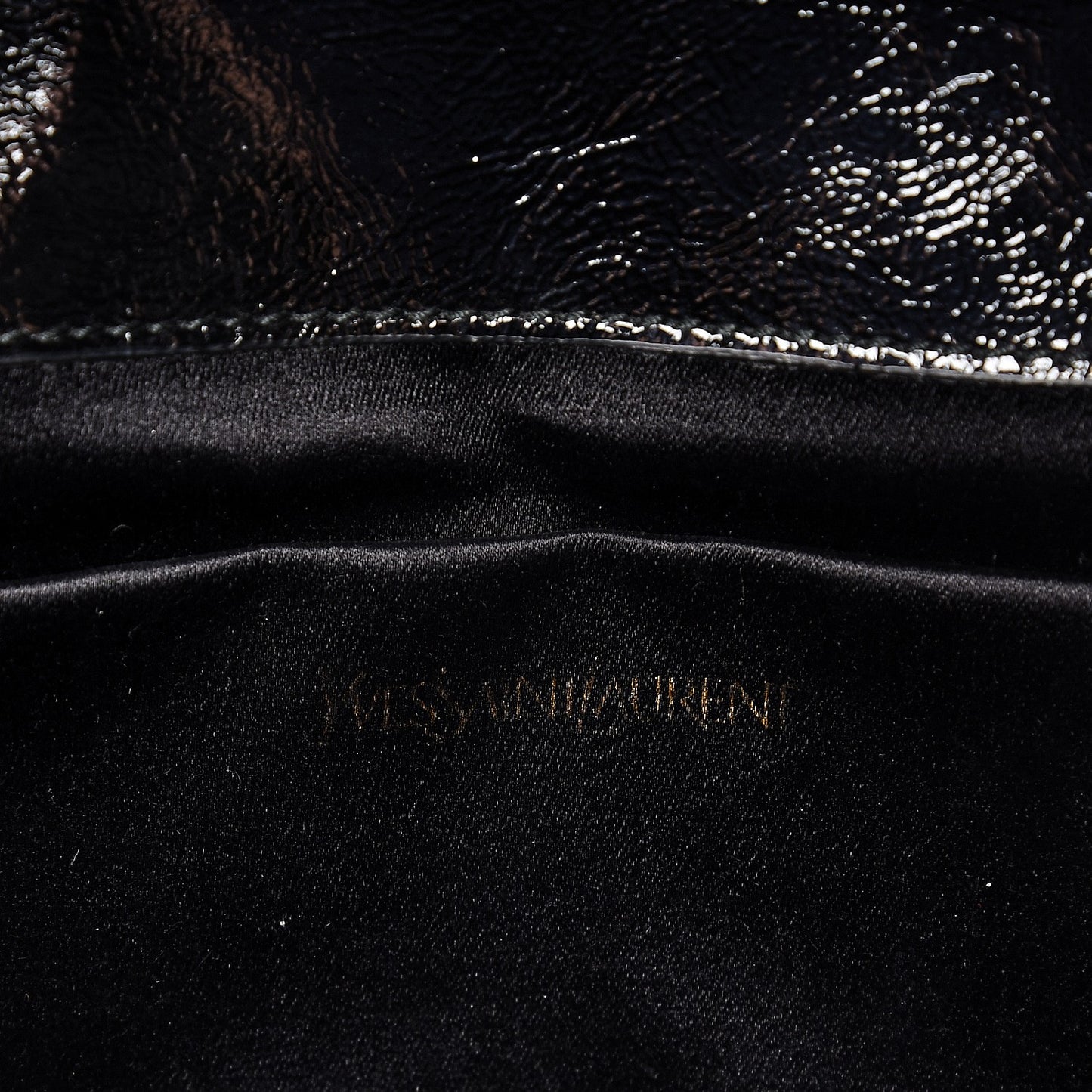 Textured Patent Monogram Large Belle De Jour Clutch Black