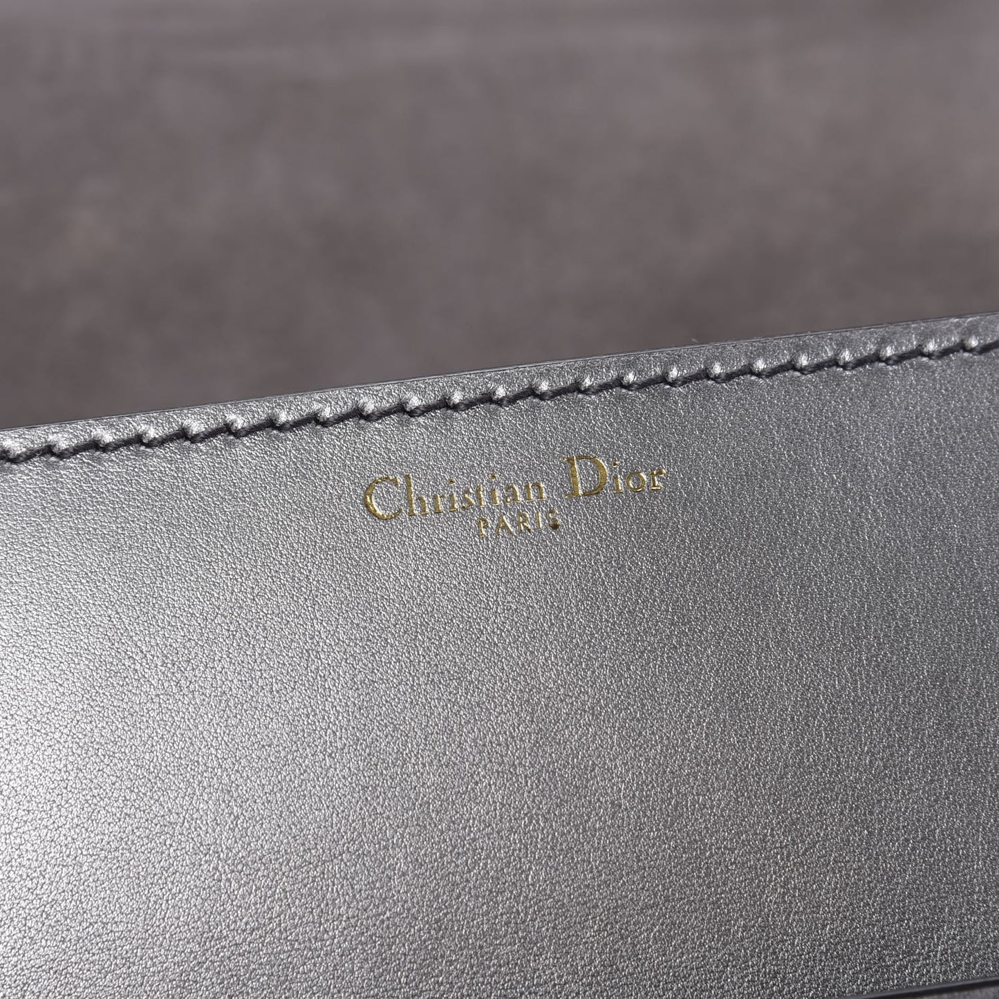 Metallic Smooth Calfskin Dio(r)evolution Flap Bag Silver
