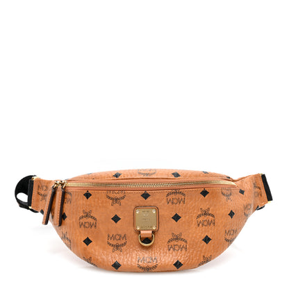 MCM Visetos Medium Fusten Belt Bag Cognac 1 of 9