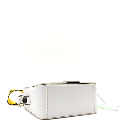 Off-White Saffiano Striped Mini Diag Binder Clip Bag White Black 4 of 10