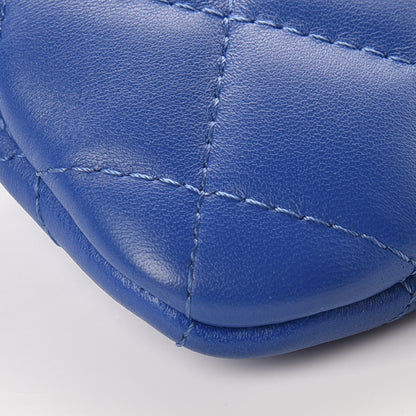 Chanel Lambskin Quilted Small Cosmetic Case Blue 5 of 10