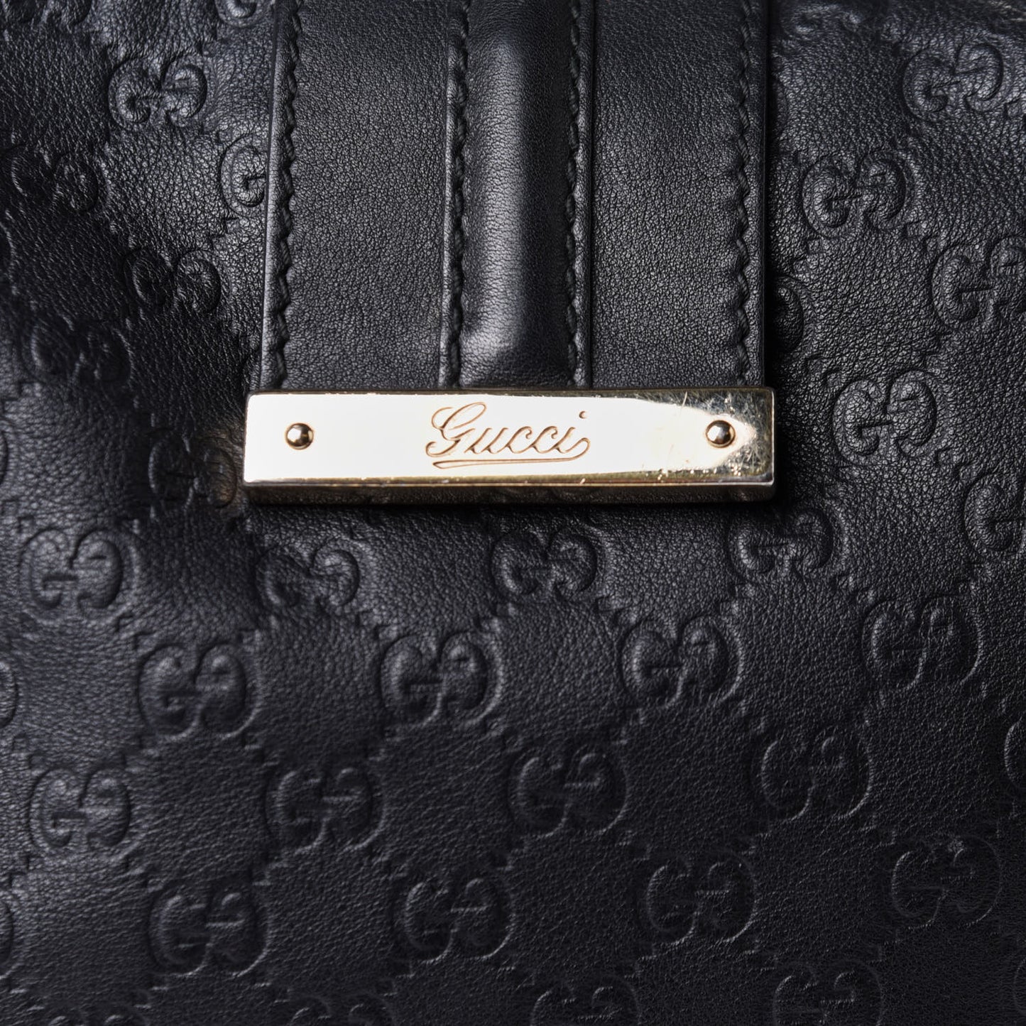 Guccissima Large New Ladies Web Hobo Black