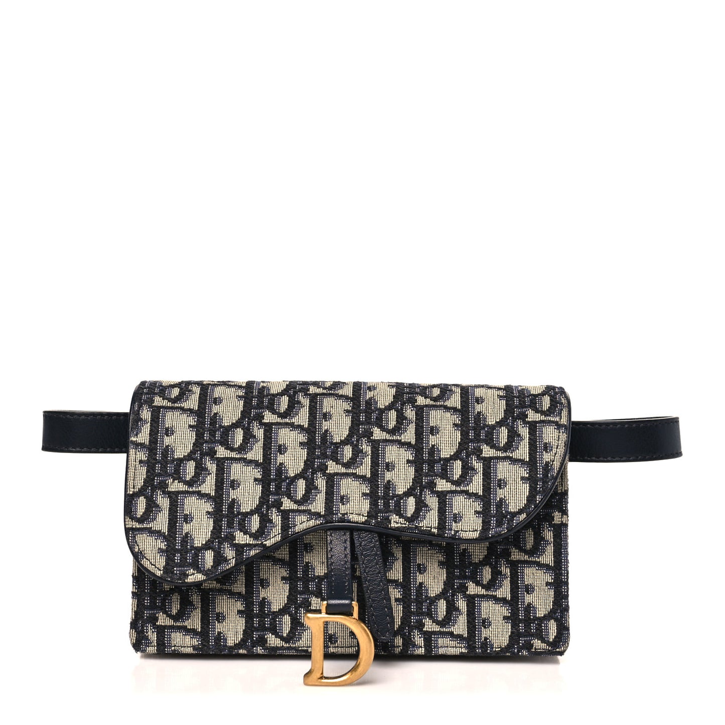 Oblique Saddle Belt Bag Blue