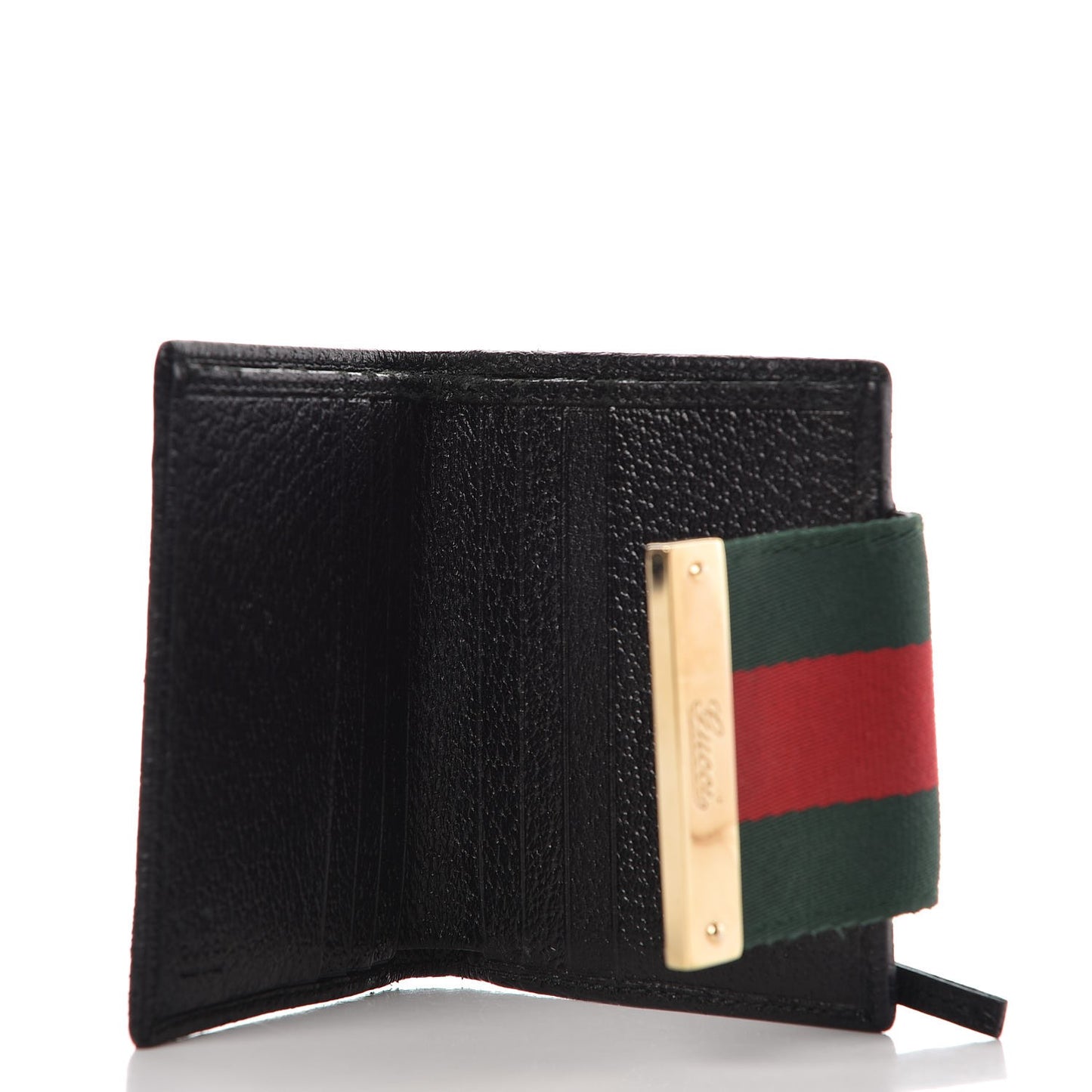 Monogram Web French Flap Wallet Black