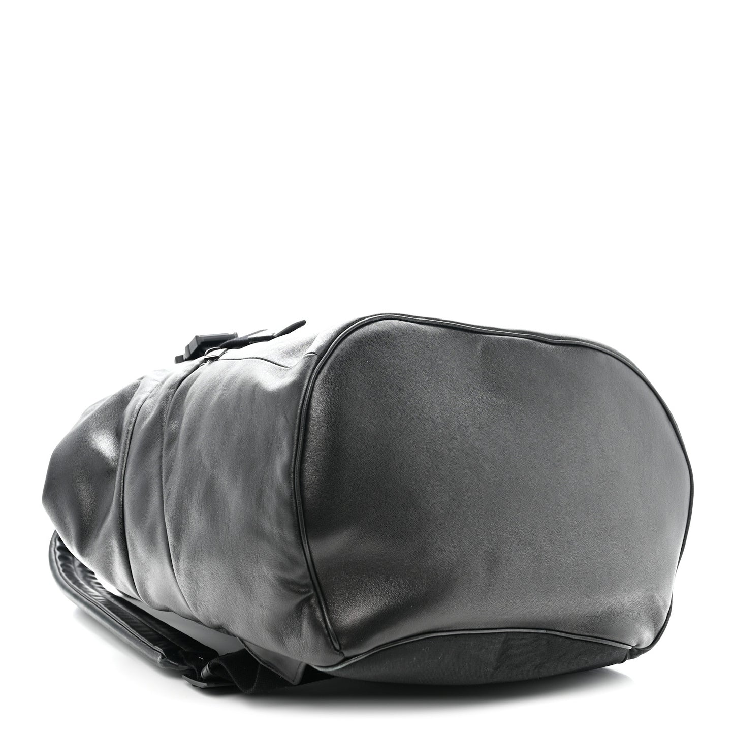 Lambskin Logo Debossed Backpack Black