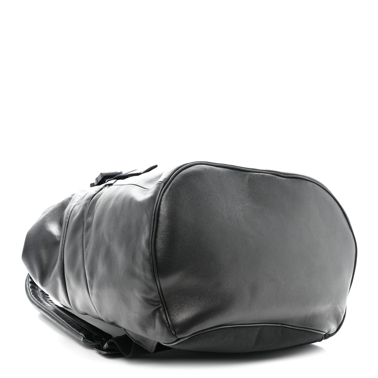 Saint Laurent Lambskin Logo Debossed Backpack Black 4 of 10
