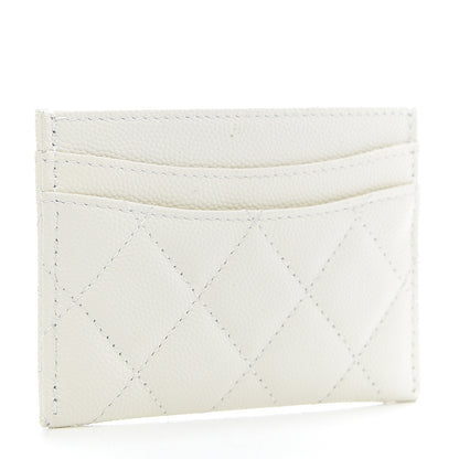 Chanel Caviar Quilted Card Holder White 3 of 8