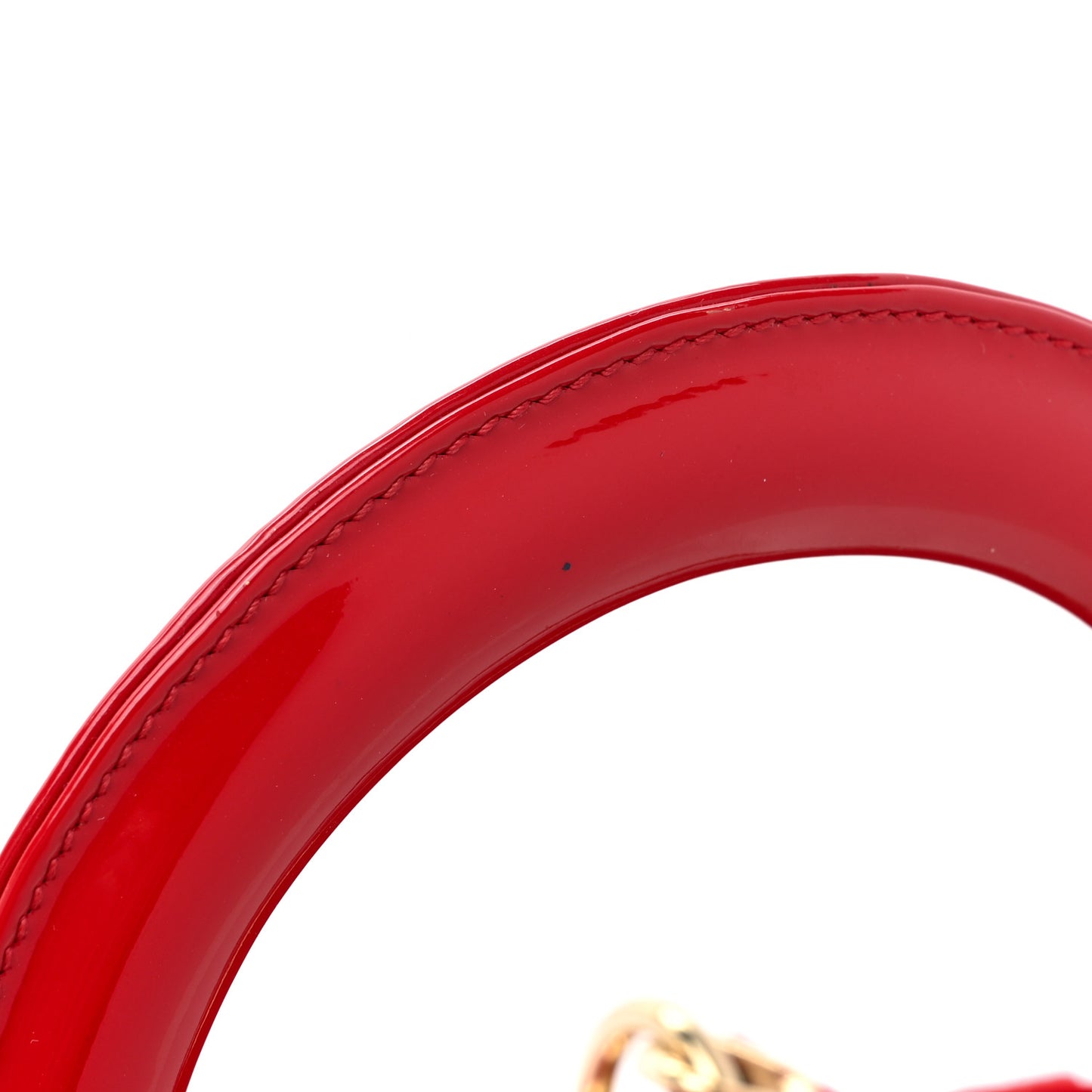 Patent Cannage Medium Lady Dior Red