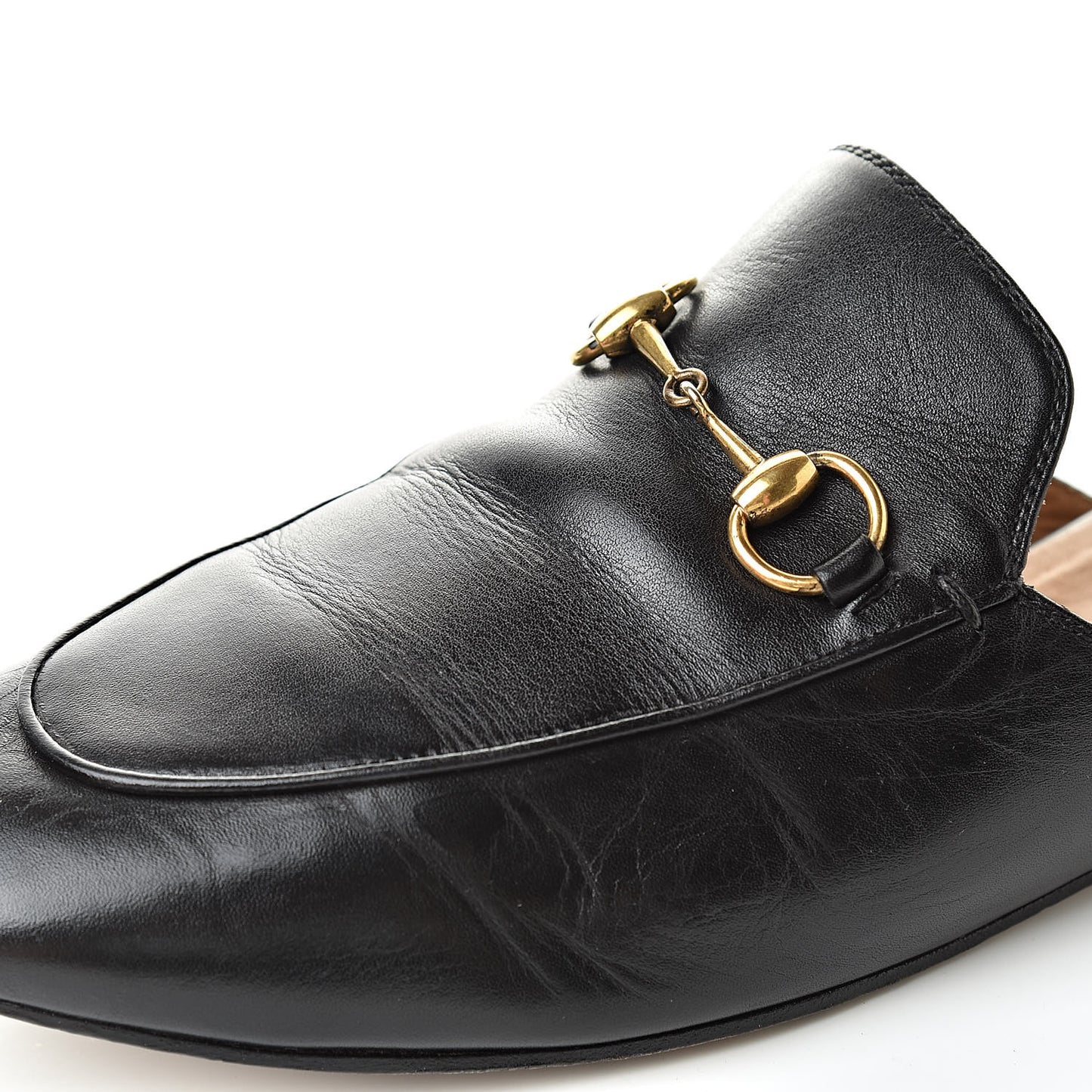 Calfskin Womens Princetown Slippers 37.5 Black