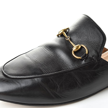 Gucci Calfskin Womens Princetown Slippers 37.5 Black 14 of 17