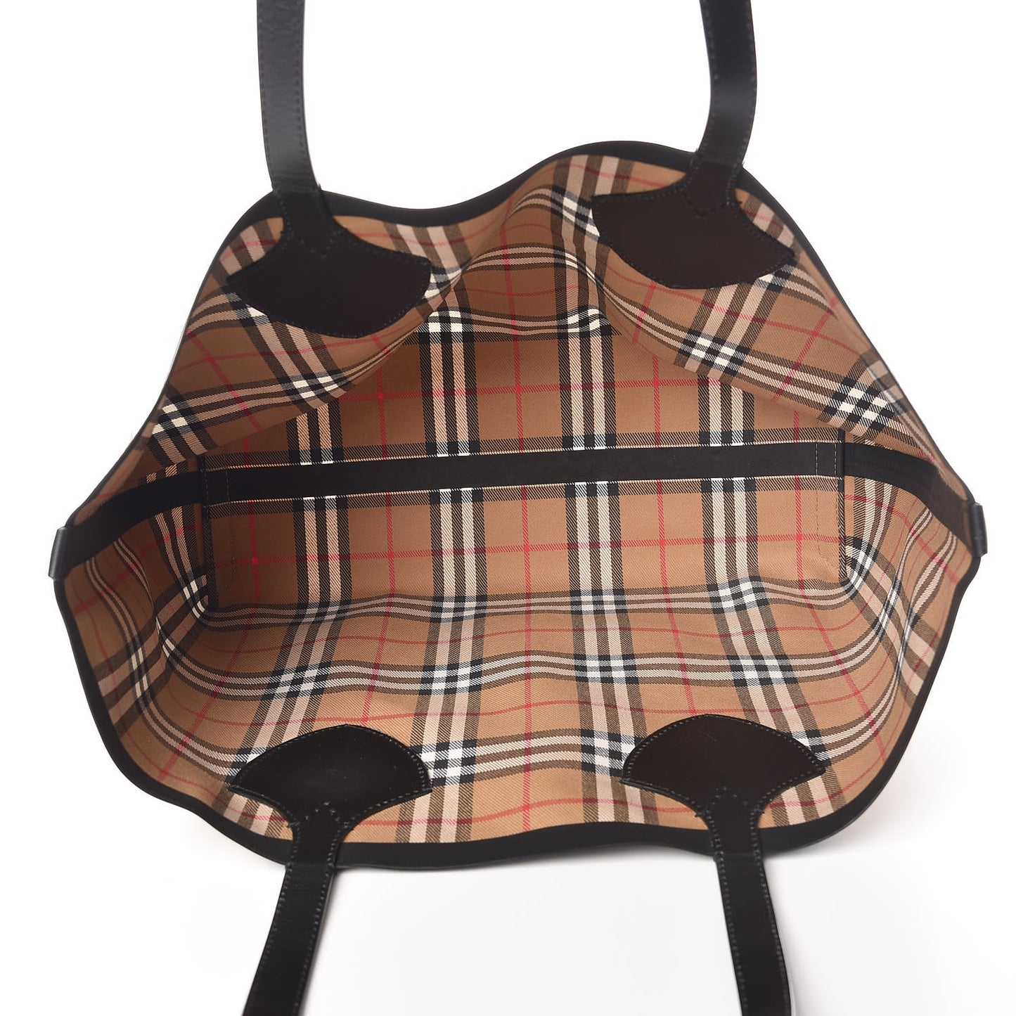 Vintage Check Transparent Large The Giant Reversible Tote Black