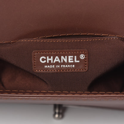 Chanel Calfskin Stitched Medium Boy Flap Brown 6 of 10
