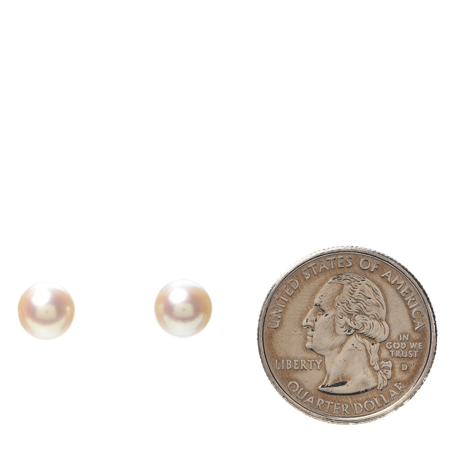 Tiffany 18K White Gold Akoya Pearl 8mm Signature Earrings 2 of 4