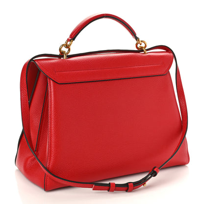 Salvatore Ferragamo Calfskin Medium Margot Top Handle Satchel Lipstick 3 of 9