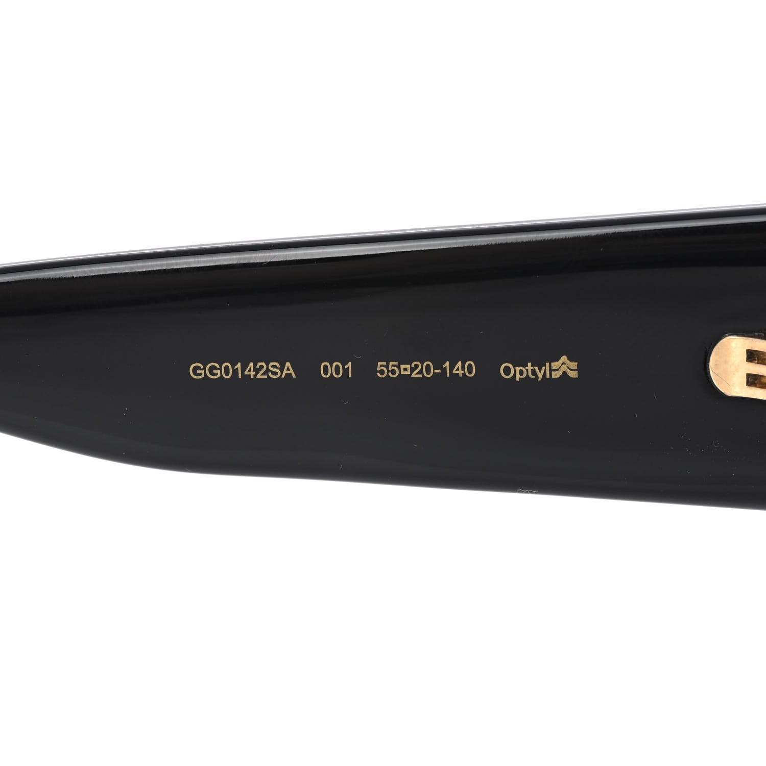 Gucci Acetate Square Frame Sunglasses GG0142SA Black 5 of 9