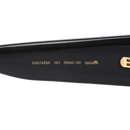 Gucci Acetate Square Frame Sunglasses GG0142SA Black 5 of 9