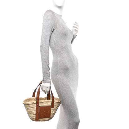 Loewe Raffia Small Basket Tote Bag Natural Tan 2 of 10
