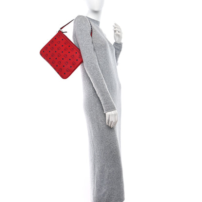 MCM Visetos Liz Shopper Tote Pouch Ruby Red 2 of 8