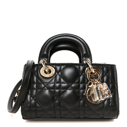 Christian Dior Patent Lambskin Cannage Micro Lady D-Joy Black 1 of 9