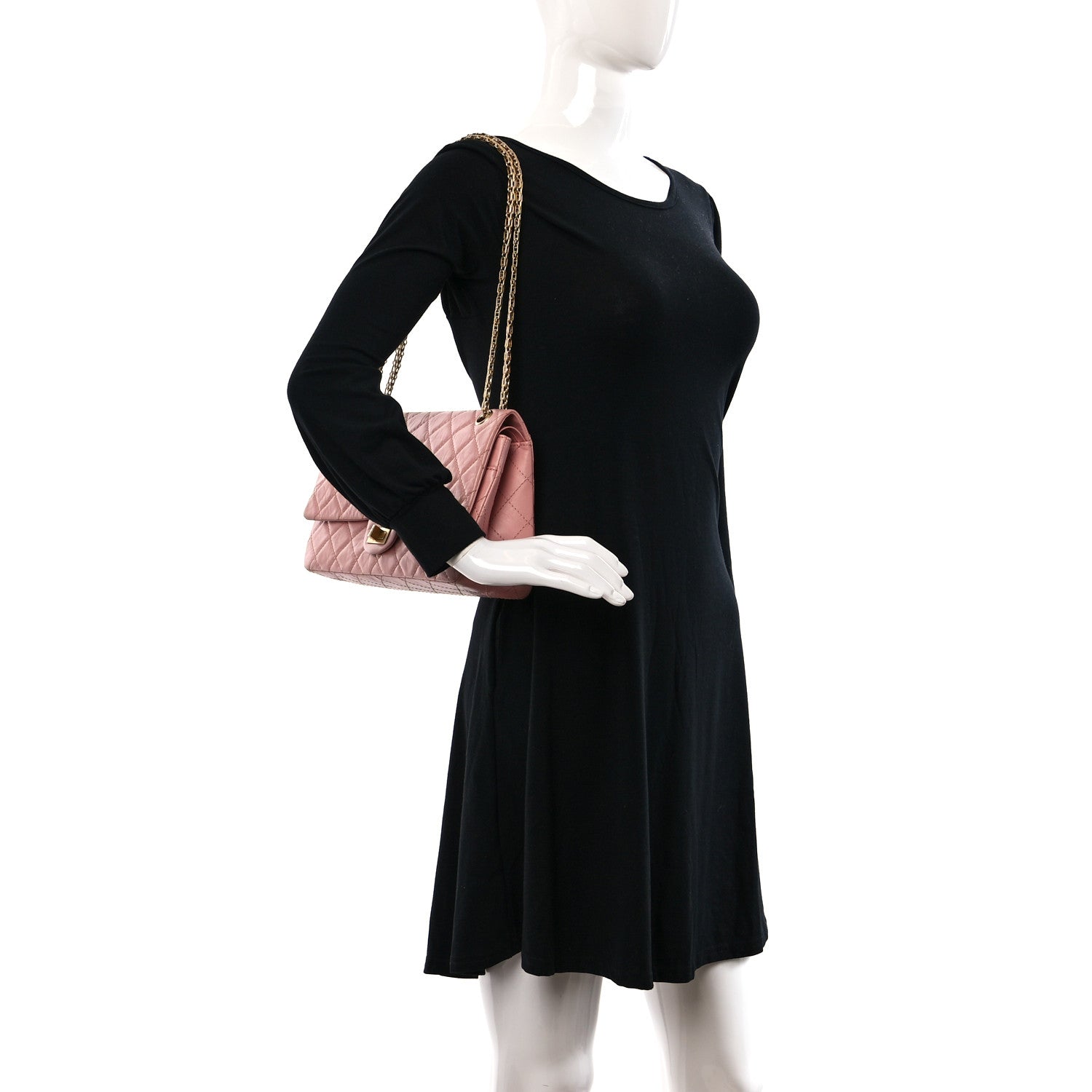 Chanel Aged Calfskin Quilted 2.55 Reissue 226 Flap Pink 2 of 13