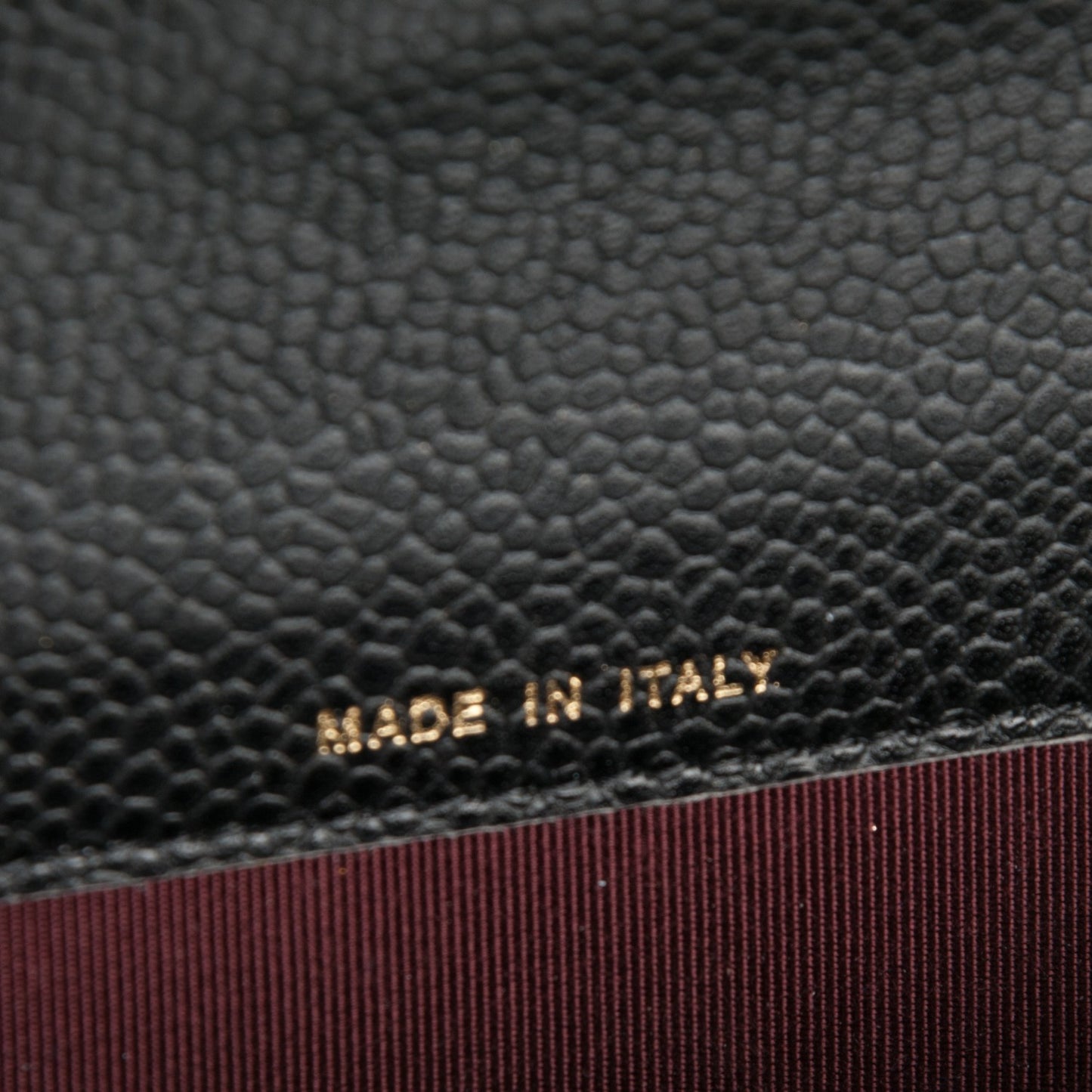 Caviar Quilted Flap Card Holder Black