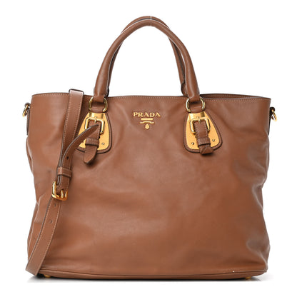 Prada Soft Calf Shopping Tote Cuoio 1 of 4