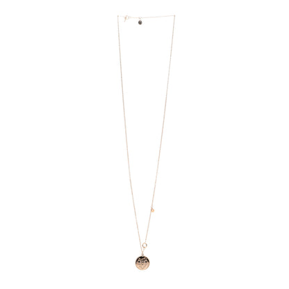 Hermes 18K Rose Gold Diamond MM Ex-Libris Pendant Necklace 4 of 5