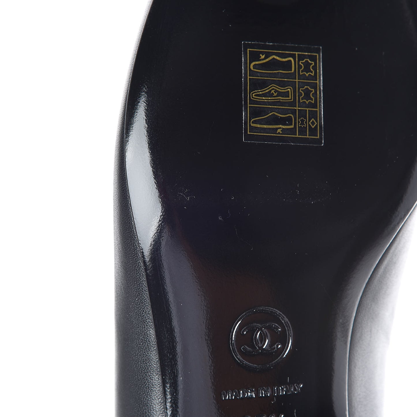 Lambskin Patent CC Cap Toe Mocassin Loafer 37.5 Black