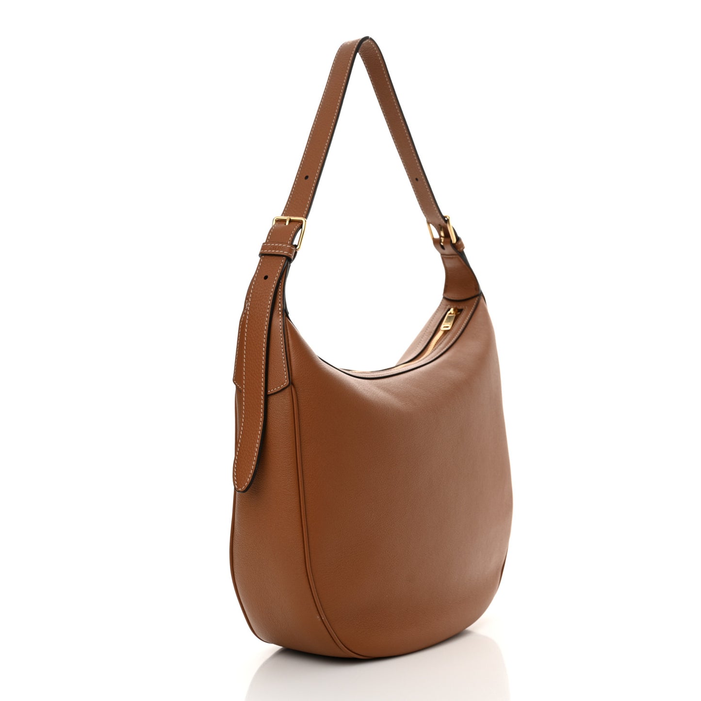 Supple Calfskin Medium Triomphe Heloise Shoulder Bag Tan