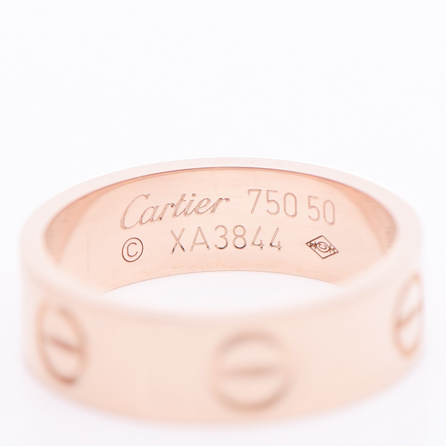 18K Pink Gold 5.5mm LOVE Ring 50 5.25