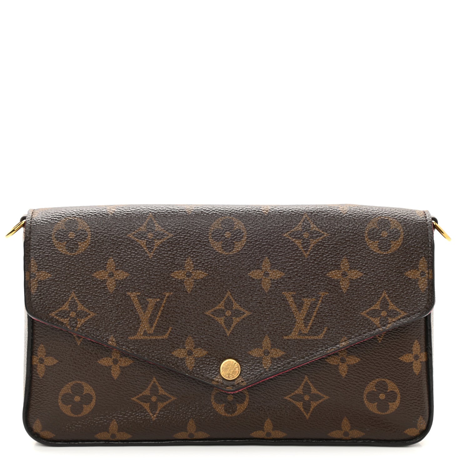 Louis Vuitton Monogram Pochette Felicie Chain Wallet Fuchsia 3 of 9